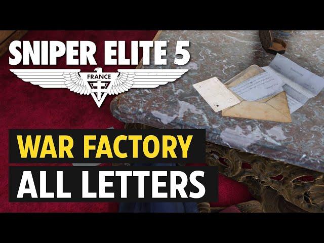 Sniper Elite 5 - Mission 4: All Personal Letter Locations (Letters)