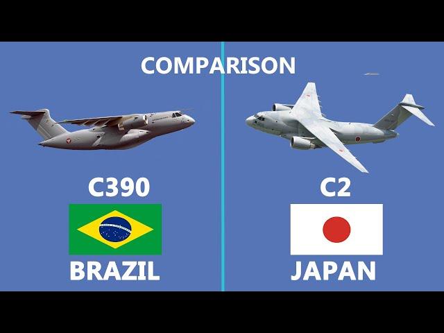 Comparison of Japan’s C2 vs Embraer KC 390 military cargo aircraft. Which is the best? #C2 #c390