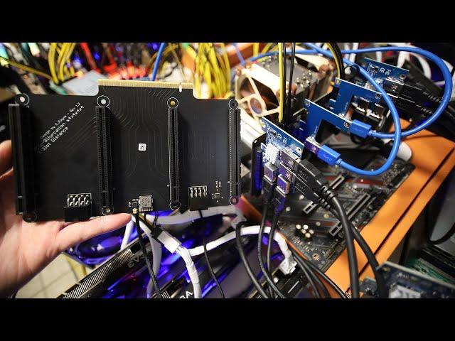 16 GPUs MINING on 1x PCIE x16 SLOT!!!