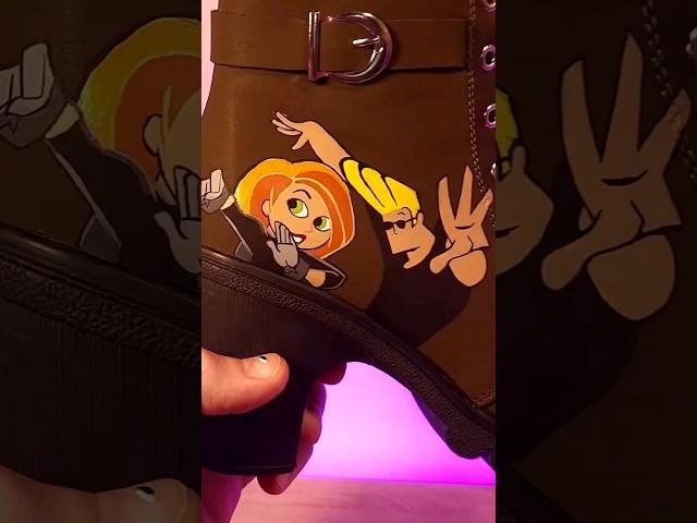 Painting Kim Possible on custom boots #art #customs