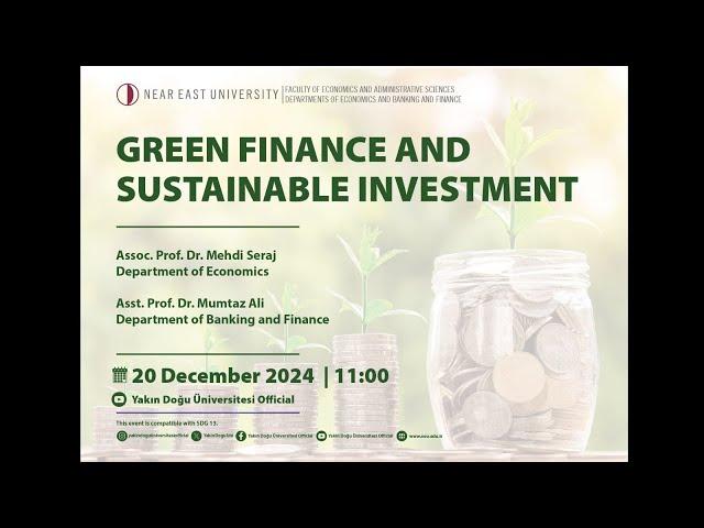 GREEN FINANCE AND SUSTAINABLE INVESTMENT