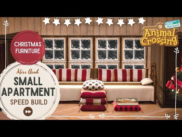 Small Apartment Ft. Christmas furniture | ACNH Speed Build | Animal Crossing New Horizons