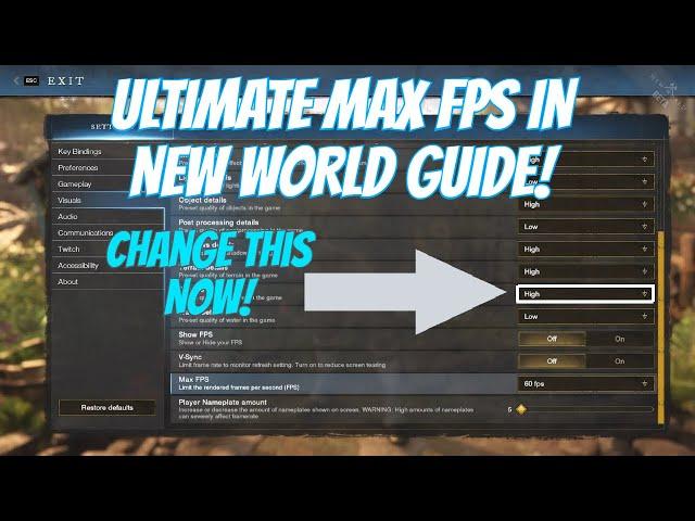 The ULTIMATE Beginners SETTINGS Guide to New World 2022