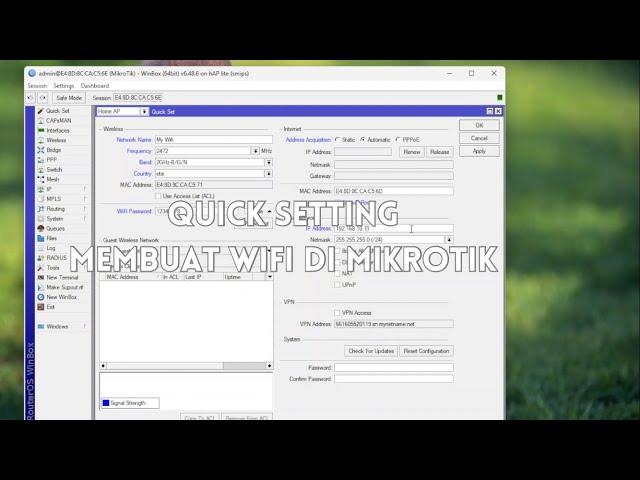 Quick Set Mikrotik Wifi with Home AP