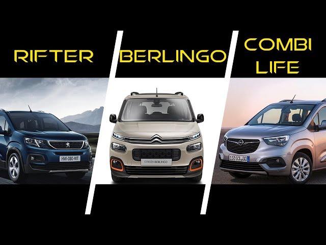 2018 Peugeot Rifter vs 2018 Citroen Berlingo vs 2019 Opel Combo Life