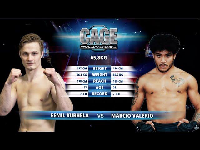 CAGE 66: Eemil Kurhela vs. Marcio Valerio (Entire MMA Fight)