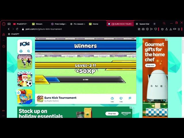 play euro kick tournament (big shock at the end) very big one btw