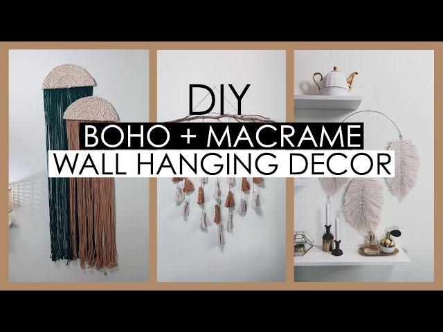 BOHO MACRAME WALL HANGING DECOR | DIY AIMAN ARIFF