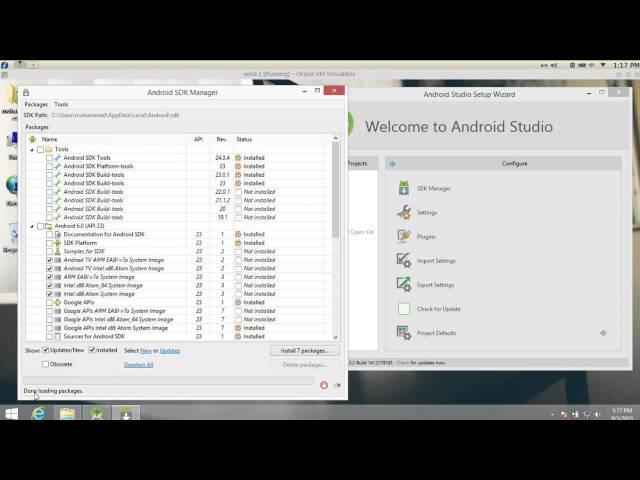 7  Android Studio SDK manager on Windows اعدادات الادوات اللازمة للمشروع