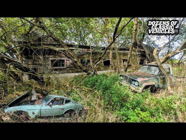 Car Thief's Hideout In The Woods With Dozen Of Classic Vehicles Left Behind!!