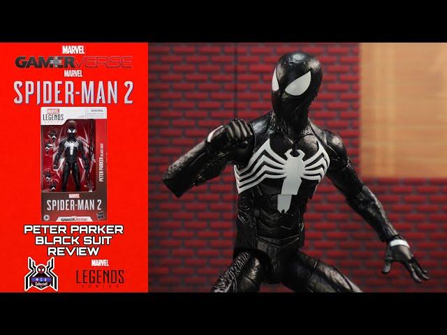 Marvel Legends PETER PARKER BLACK SUIT Symbiote Spider-Man 2 PS5 GamerVerse Video Game Figure Review