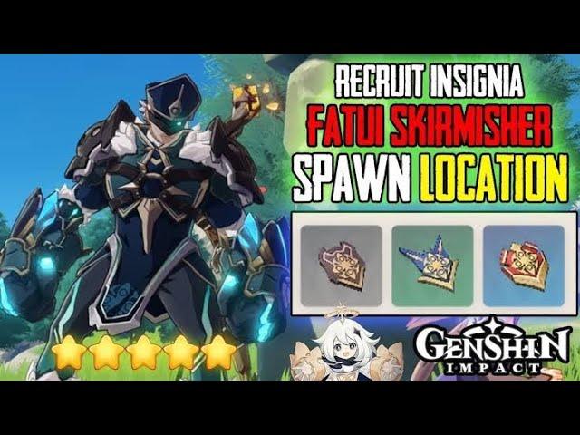  Genshin Impact  - Collecting Insignia Fatui Skirmisher Spawn Location