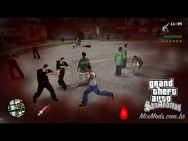 Обзор Модов GTA San Andreas #806 – Кровь на экране