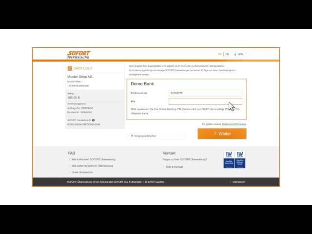 SOFORT Überweisung: Beim Shopping direkt per Online-Banking bezahlen