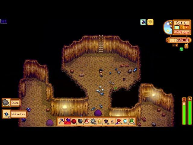 Getting to level 350 in skull cavern with +10 luck in stardew valley expanded