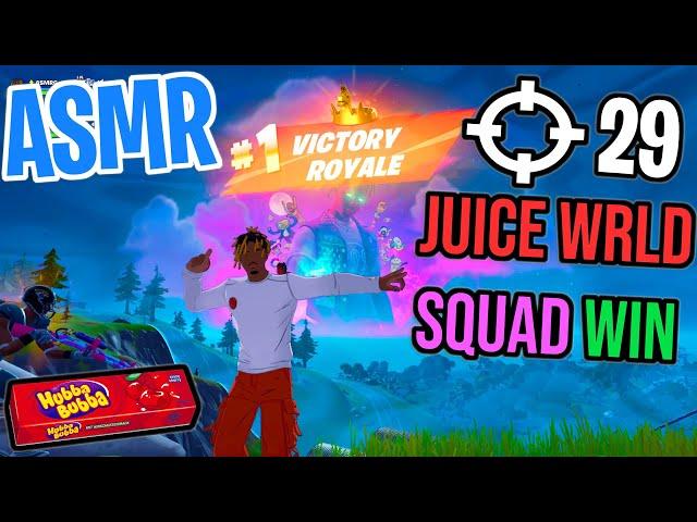 ASMR Gaming  Fortnite Juice WRLD Squad! Relaxing Gum Chewing  Controller Sounds + Whispering 