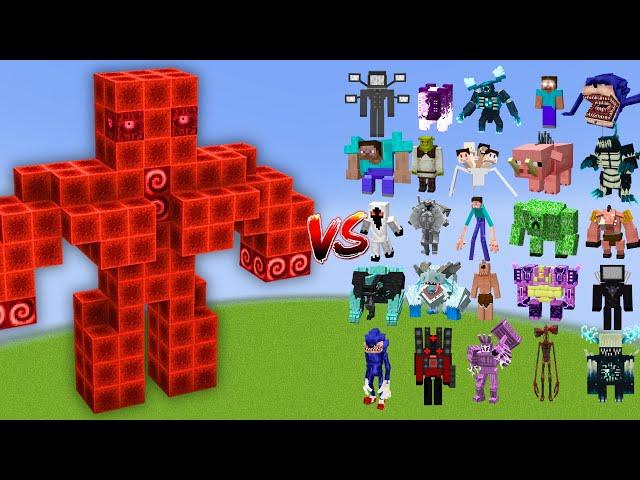 BLOOD HEROBRINE vs All Minecraft Bosses - Minecraft Mob Battle