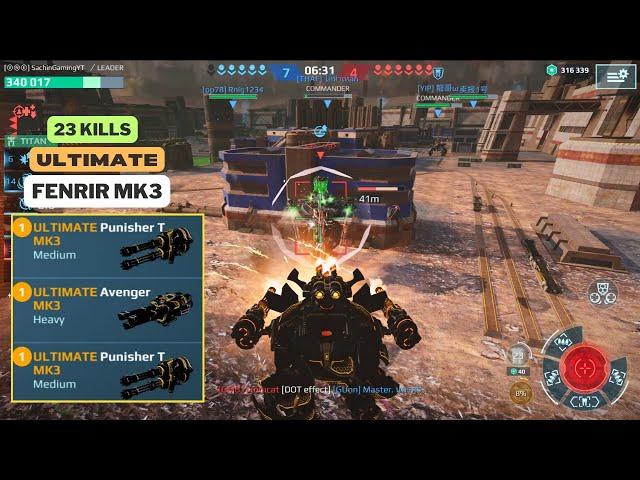 23 Kills With ULTIMATE FENRIR MK3 - Unstoppable Living Legends || War Robots Gameplay