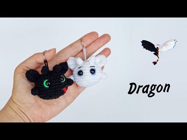  Super easy  How to crochet a keychain - DRAGON crochet in 30 min. Symbol of 2024