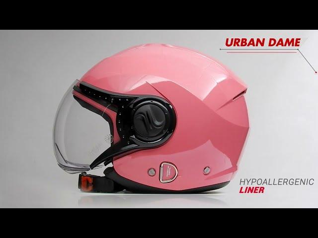 STUDDS Urban Dame Open Face Motorcycle and Two-Wheeler Helmet For Men and Women