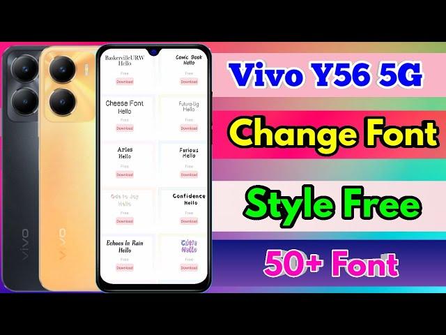 how to change font style in vivo y56 5g | vivo y56 5g font style change