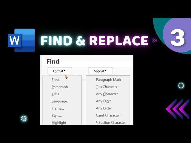 How To Find Replace In Microsoft Word? Pt. 3 | Format Features | Efficiency 365