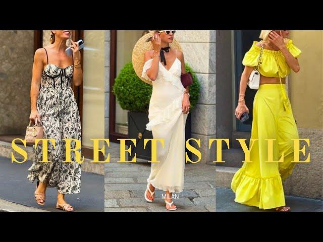 Milan’s Refined Street Style: Chic and Elegant Summer Outfits•Luxurious Simplicity