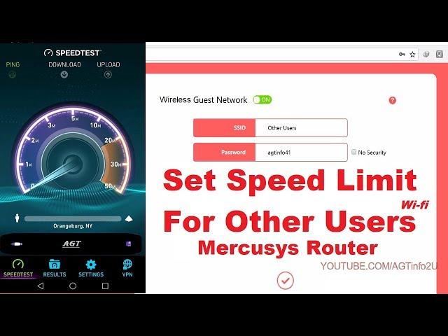 Mercusys Router set speed limit for other wifi users (guest network wireless settings)