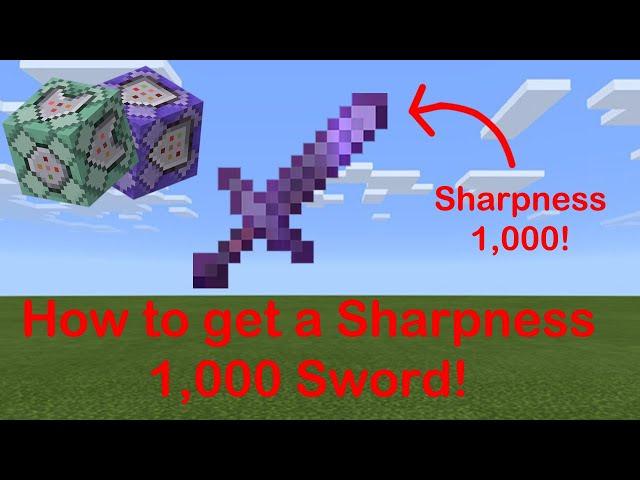 How to make a Sharpness 1,000 Sword in Minecraft Bedrock!