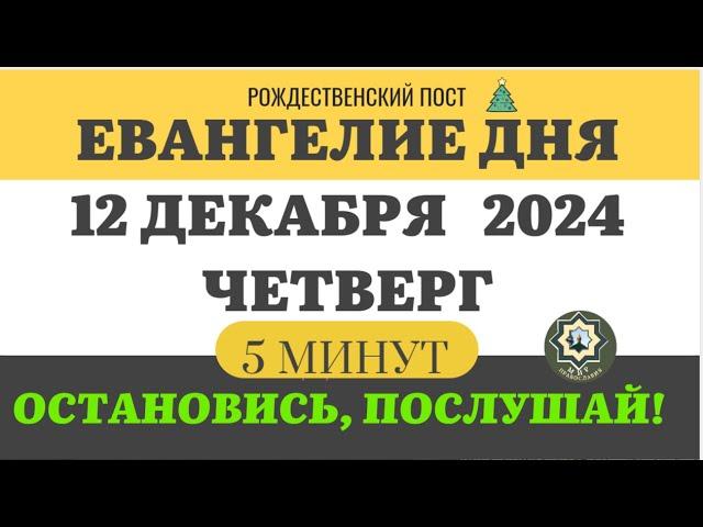 12 ДЕКАБРЯ ЧЕТВЕРГ ЕВАНГЕЛИЕ ДНЯ 5 МИНУТ АПОСТОЛ МОЛИТВЫ 2024 #мирправославия