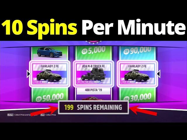 The *FASTEST* Way To Farm SUPER WHEELSPINS In Forza Horizon 5!