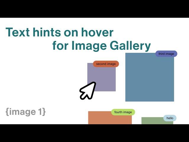 Text above images on hover for Cargo image gallery