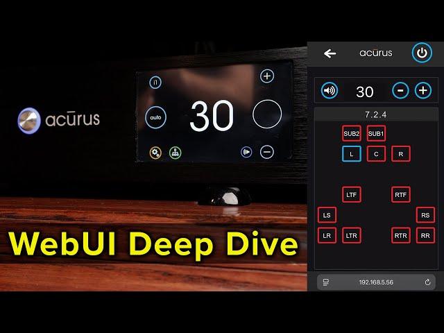 The Acurus MUSE 16ch Processor WebUI - Complete Walkthrough