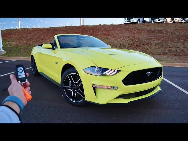 NEW Ford Mustang GT Premium Convertible (Manual): Start Up, Exhaust, Test Drive and Review