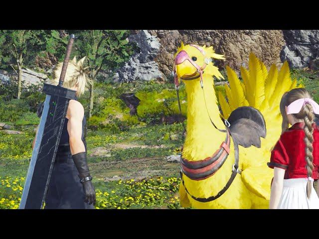 Cloud meets his Chocobo Piko - Final Fantasy 7 Rebirth