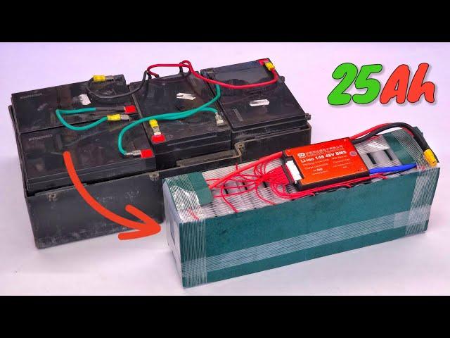 Let's replace 48V 12Ah Lead Acid Batteries of Electric Motorcycles with 14S 5P 25Ah Li-Ion Batteries