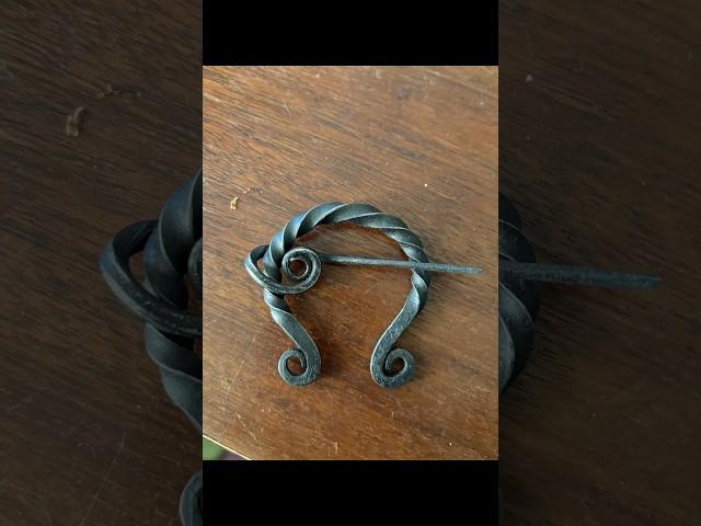 A Spiral Fibula #blacksmith #forge #fibula #handmade #brooch #accessories #blacksmithing #kovacs