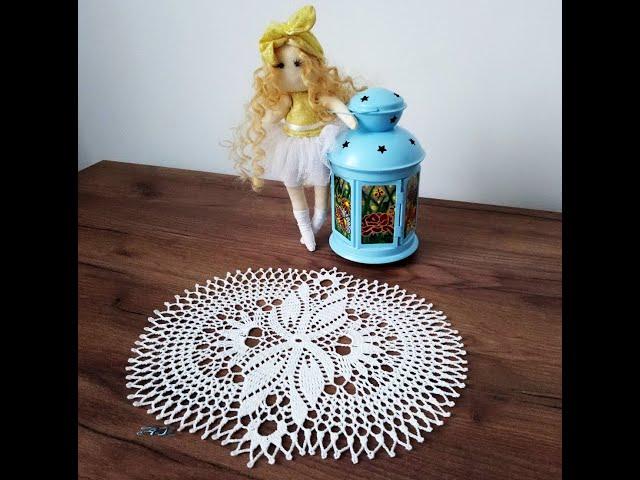 Салфеточка "Крылья". Ажурная, красивая салфеточка крючком. Openwork crochet napkin.