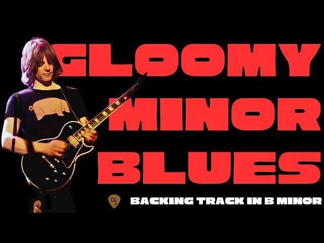  Gloomy B Minor Blues Jam | Guitar Backing Track