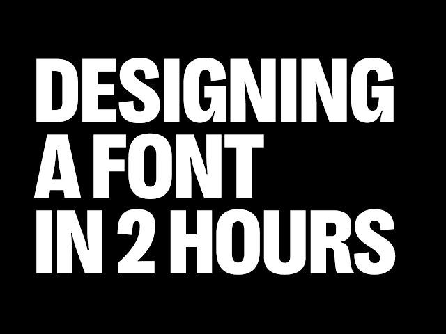 Designing a font in 2 hours | Type design live stream