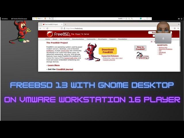 Install FreeBSD 13 with GNOME Desktop on VMWare Workstation 16 Player