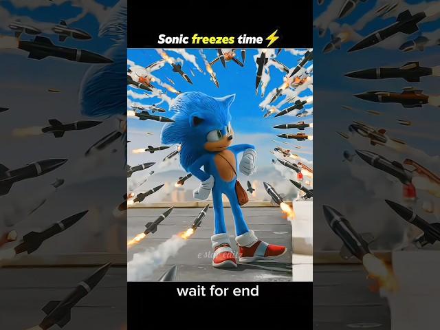 Sonic uses his powers to save them  #edit #sonic #movie #cool