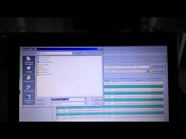 Loading scatter file into sp flash tool