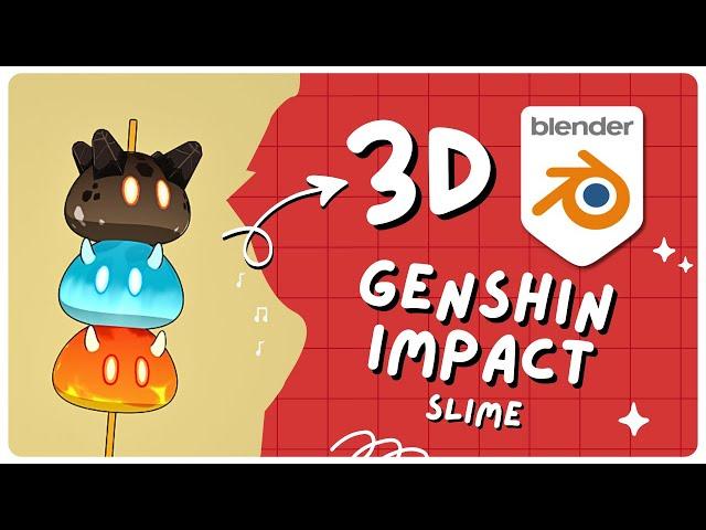 Creating 3D Genshin Impact Slime in Blender | Texture Painting