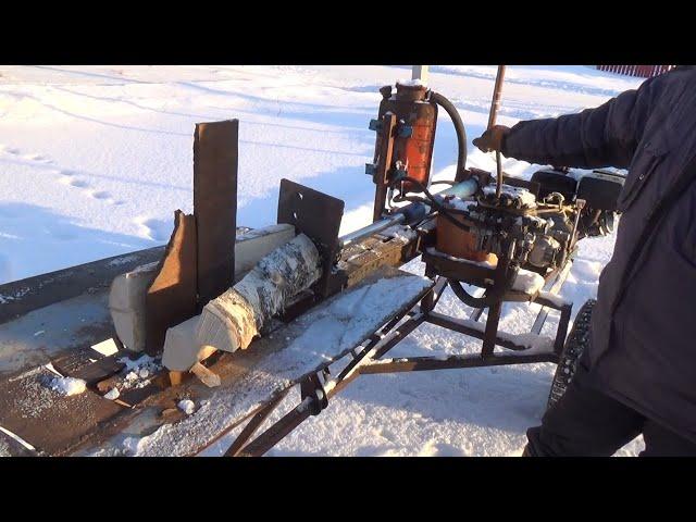 Самодельный гидравлический колун прицеп. Homemade hydraulic cleaver