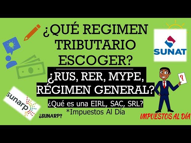 ¿Qué regimen tributario debo escoger en el 2020?¿Cuál es el paso para iniciar mi negocio?