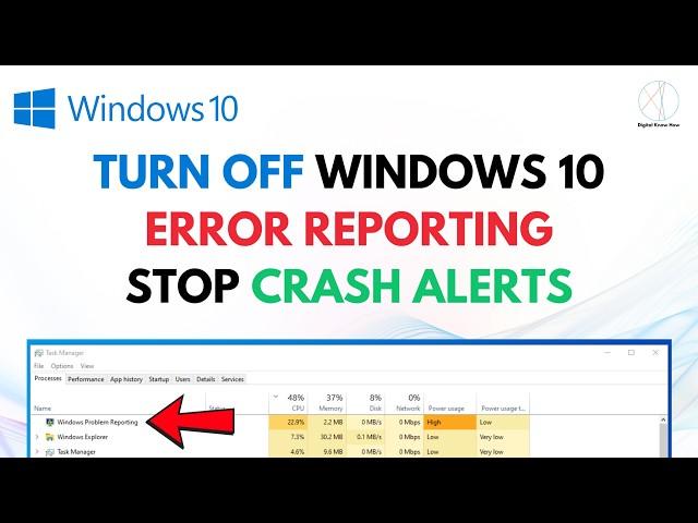 Disable Windows 10 Error Reporting – Stop Crash Alerts
