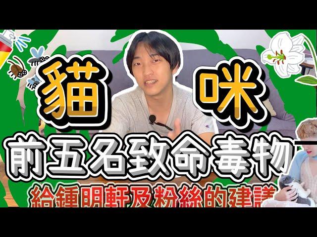 給鍾明軒的內心話。貓咪冷知識，小心家中前五名致命毒物！【貓咪冷知識EP.1】