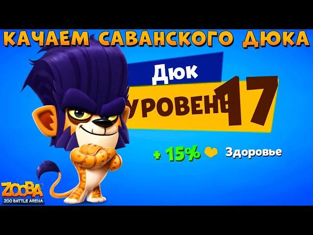 КАЧАЕМ ЛЬВА ДЮКА НА 17 УРОВЕНЬ В ИГРЕ ZOOBA