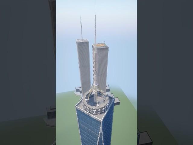 World Trade Center in Minecraft! Timelapse #minecraft #shorts #minecraftbuilding